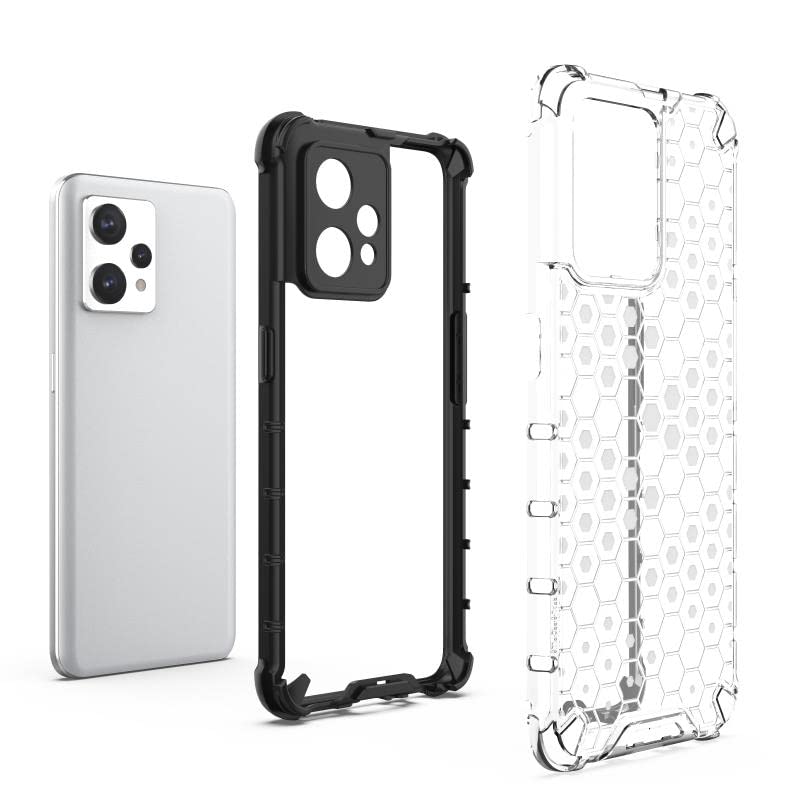 Image of Prime Retail Hard PC Back Case Cover for Realme Narzo 50 Pro 5G Anti Slip Ultra Thin Shockproof Reinforced Corners (Transparent)