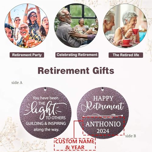 Image of ASTARIN Personalized Retirement Wind Chimes, 30 inch Wind Chimes Retirement Gifts for Men, Retirement Gift of 2025, Retirement Wind Chime for Women, Friends, Boss