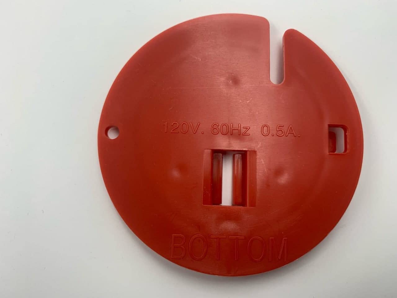 Blow Mold Back Plate Cord Cover with Screw Full Size Socket General Foam RED
