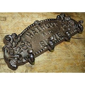 Castironsignssuppliesforhaircutshave25centscoathattowlhookhangerrackforhomedecorwalldecor Urban Country Home Decor Cast iron signs supplies for hair cut shave 25 cents coat hat towl hook hanger rack for home decor wall decor urban country home decor