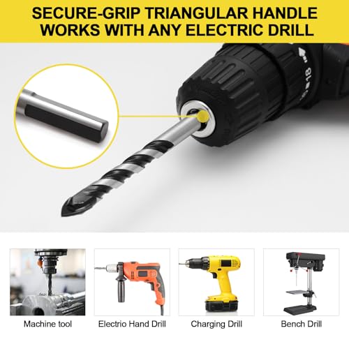 12-pcs masonry drill bit set amp concrete drill bit set 18 to 12 inch professional carbide drill bits tip for glass tile brick cement concrete plastic wood etc masonry drill bits set by dyrecelve