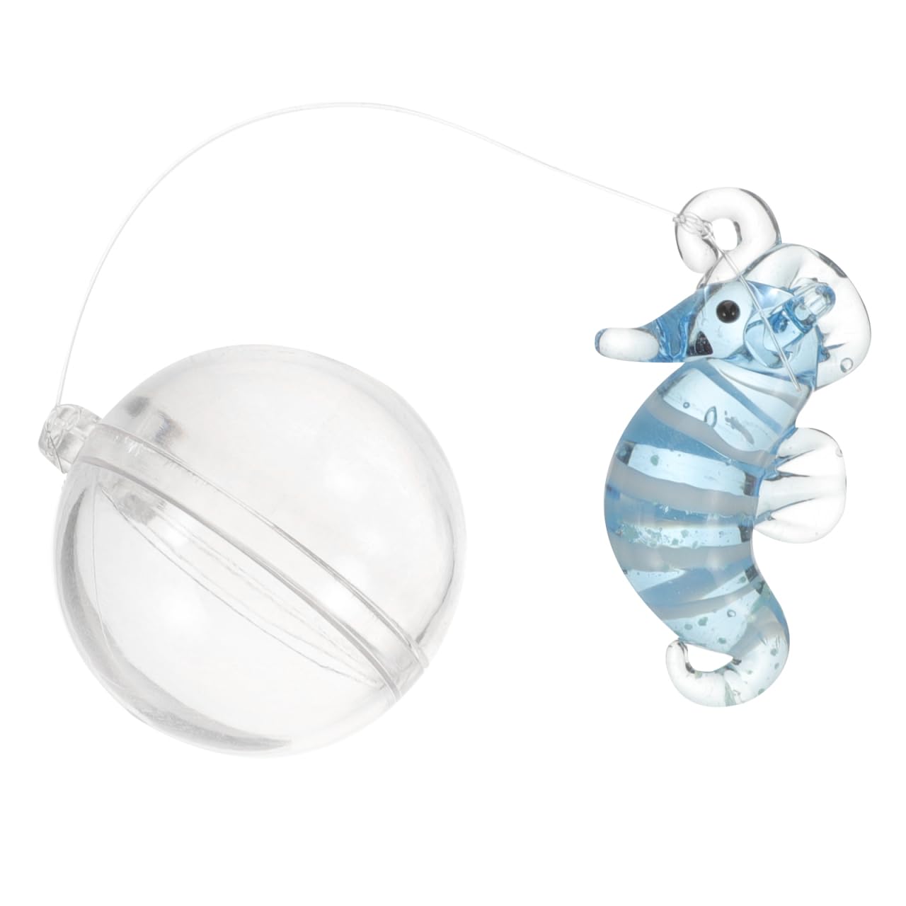 Toddmomy Aquarium Floating Ornament Glowing Seahorse Pendant Fish Tank Decor for Home and Office Underwater Scene Enhancer