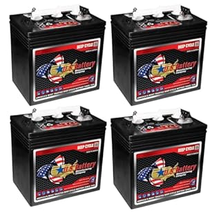 Set of 4 | US Battery US1800XC2 6 Volt 208Ah Deep Cycle Golf Cart, Solar, Marine, RV & Industrial Use Battery | BCI Group GC2 ~ Replaces T-605 T605 | T-105 T105