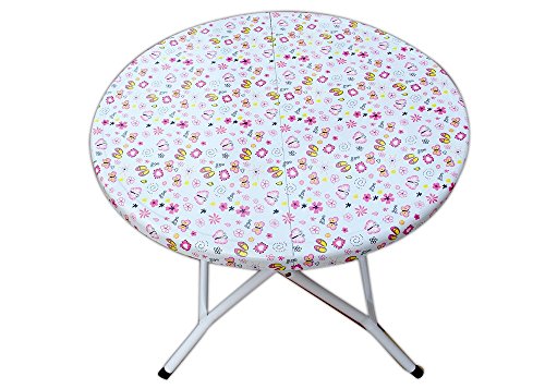 Image of AMAZE Foldable Kids Baby 1 Table-2 Chair Set-Multipurpose Study, Dining, Play, Writing & Craft Activity Table|Powder Coated Iron Frame, Portable & Space Saving- Pink Butterfly Print