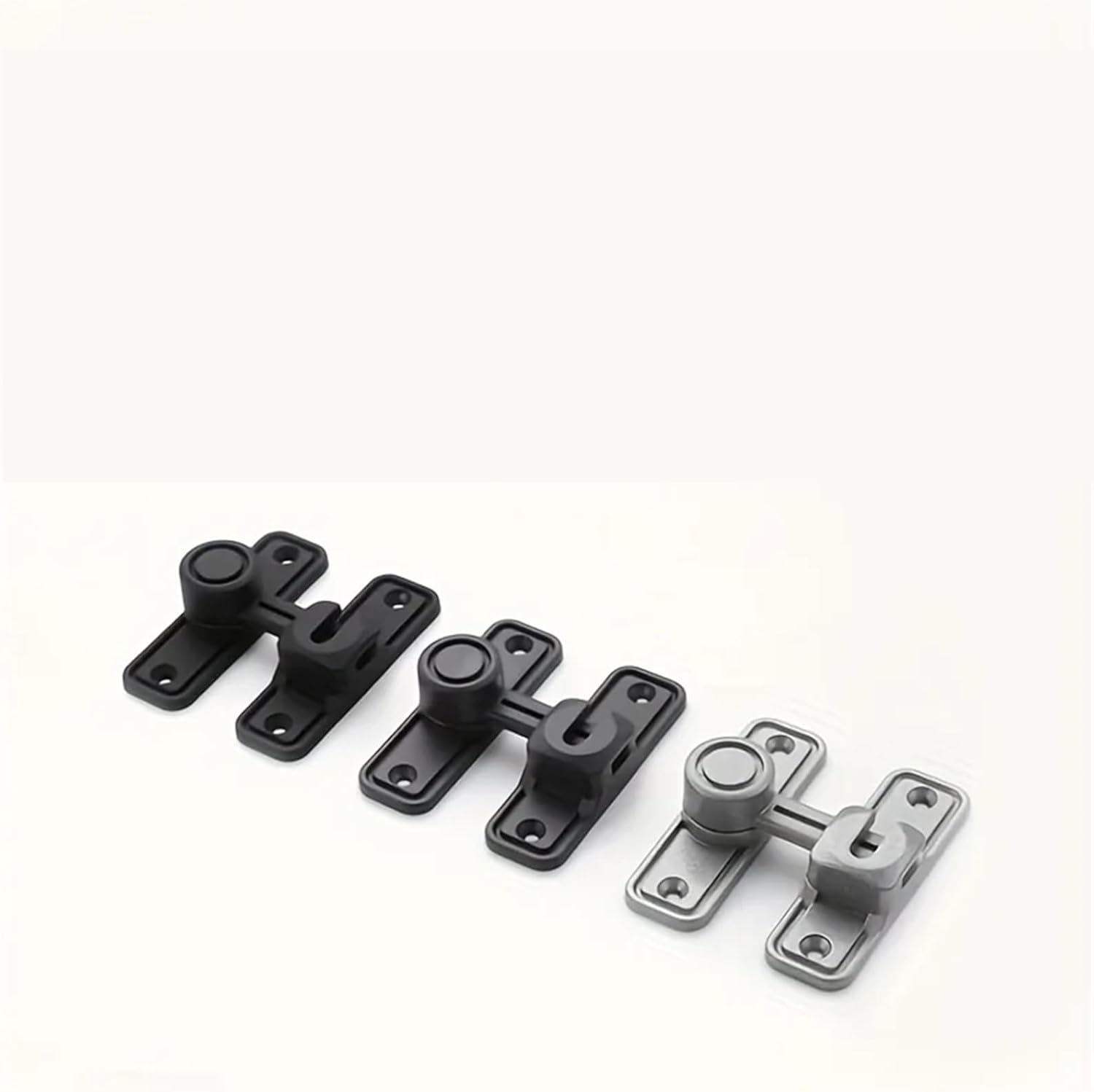 90-Degree Flip Bolt Sliding Door Latch for Barn Doors, Cabinets, and Gates(Sliver)