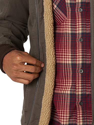Atg By Wrangler Mens Sherpa Lined Canvas Jacket, Major Brown, Large Us #TOP3