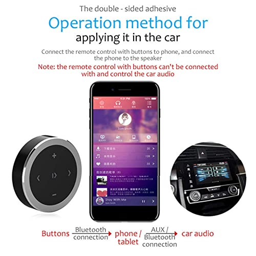 Image of CALANDIS Car Media Steering Wheel Remote Control Music Streaming Black