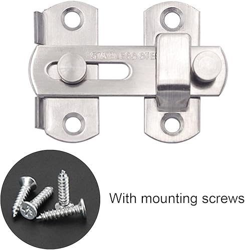 Miniatura 4 de Wolfride 6pcs Flip Door Latch Lock Cerradura de acero inoxidable Flip Bar Pestillo para puerta de puerta