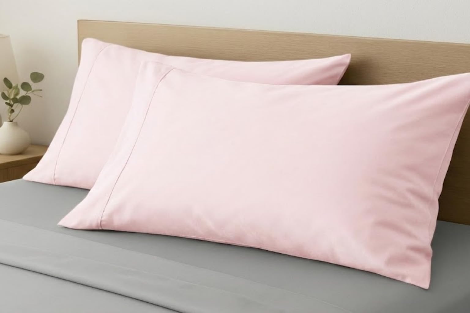 Youth Pillow Cases 16x22 Pack of 2 Peach Organic Cotton Envelope Closure