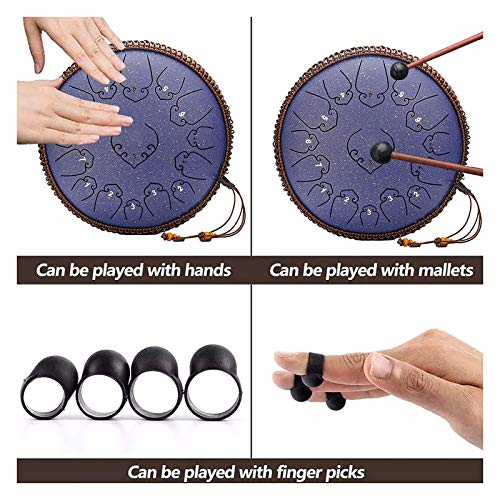 Steel Tongue Drum XLTFUC 14 pulgadas 15 notas miniatura 2