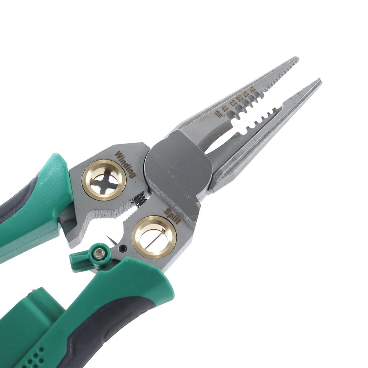 Alide Pelacables 8 en 1 con comprobador de voltaje, para cortar y tensar cables, alicates eléctricos, tijeras para raspar y prensar cables, herramienta de reparación para electricistas.