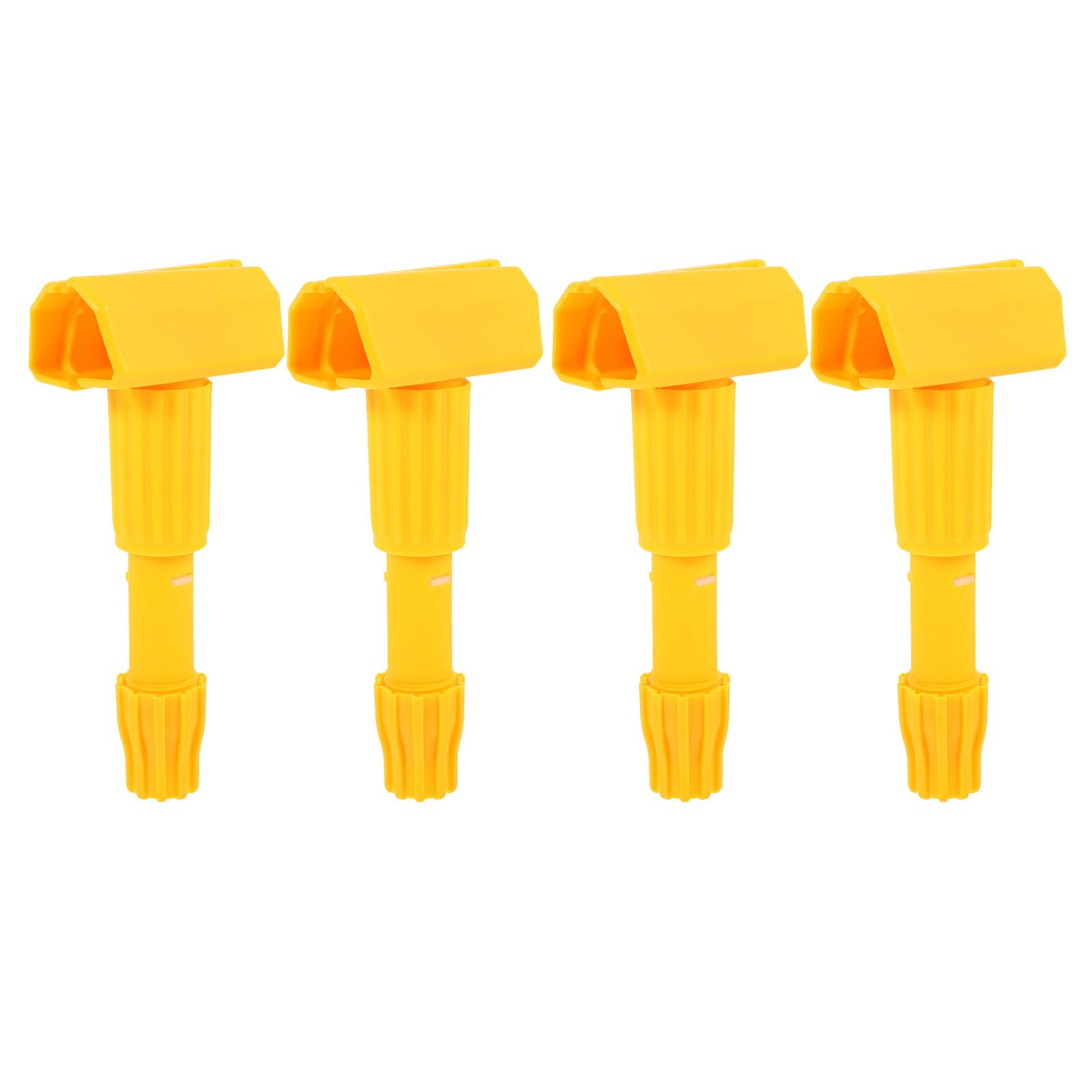 GARVALON 4 Piezas Clip para Cabezal de Fregona Comercial Abrazadera Plástica Desmontable para Mango Sujeción Firme y Repuesto Fácil de Cambiar Compatible con Mopas Domésticas Industriales