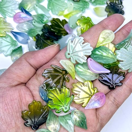 Perles en cristal pour carillons éoliens et bijoux faits main aux reflets rose et vert