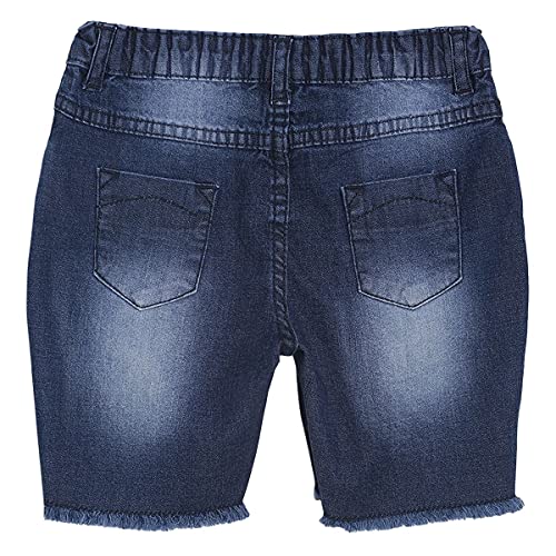 Image of miniklub Girls Navy Blue Solid Regular Shorts