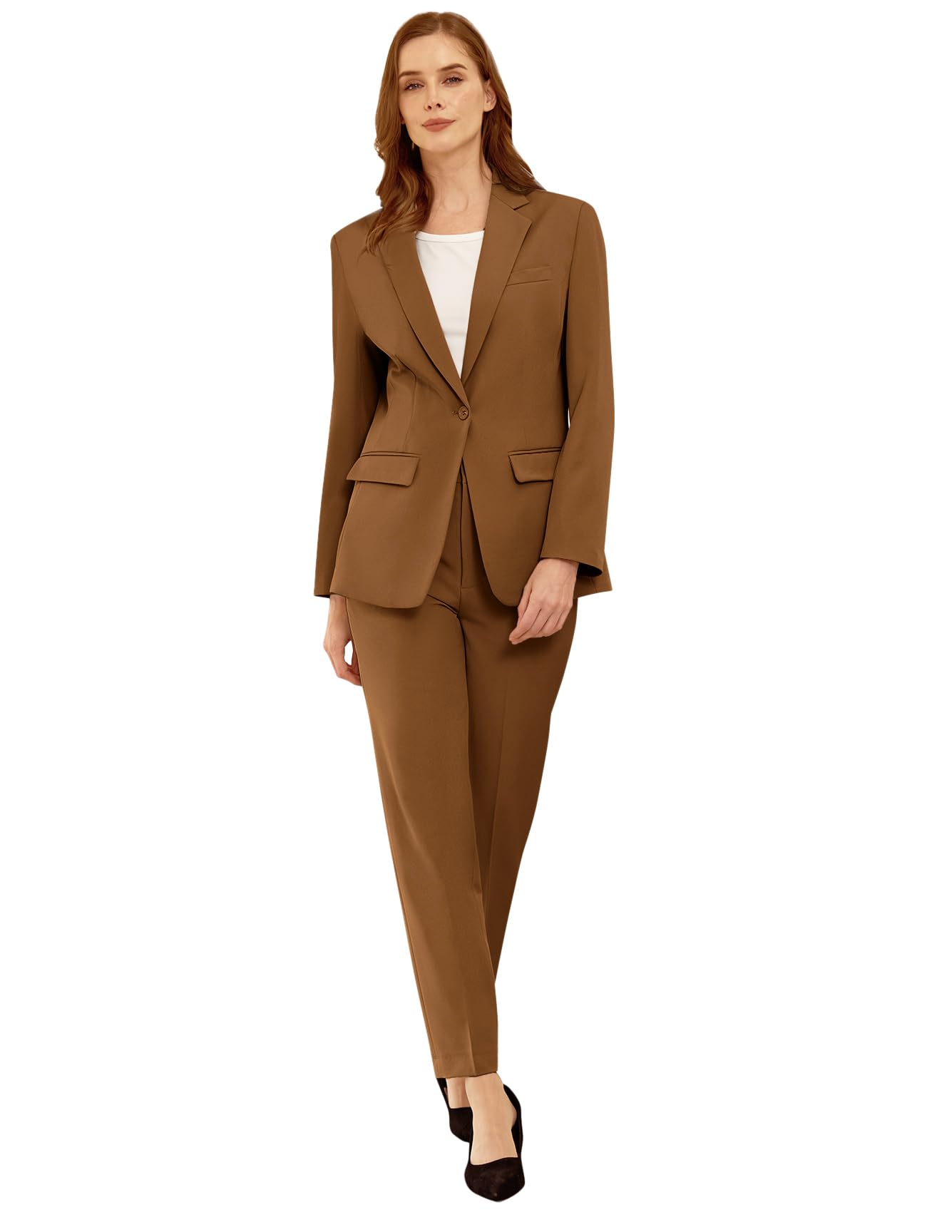 Womens Suit 2 Piece Slim Fit Outfits Suits Professional Blazer with Pants Dressy Casual Suiting Business Office Sets