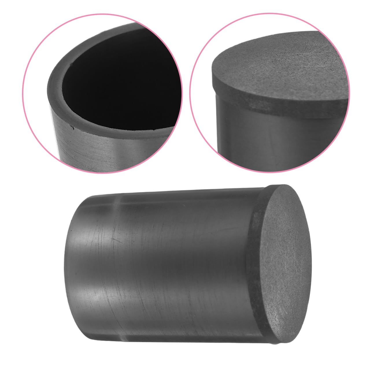 jojofuny Graphittiegel Labor Mit Deckel HitzebestäNdiger Schmelztiegel FüR Silber Schmelzen Messing Und Aluminium Wiederverwendbare Graphitform FüR GießErei Und Metallraffination