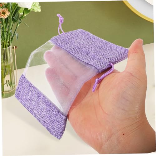 Happyyami 10 bolsas sachet vacías lavanda con cordón miniatura 5