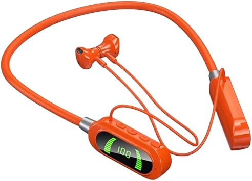 LED BIIuetuoth Earphones HiFi Sound Earbuds Magniticic Wirreless Headphone Noise Cancel Sports Neckband Neck - Hanging Headsets