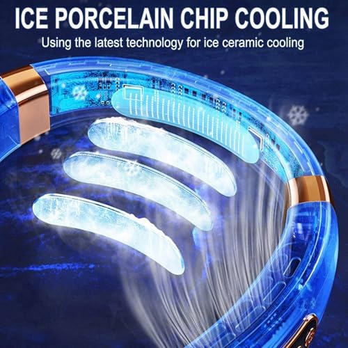 Ventilador de cuello portátil recargable, ventilador personal sin aspas ajustable 3