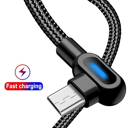 Miniatura 2 de Cable USB tipo C de sincronización en ángulo recto de 90 grados y carga rápida compatible con Redmi K40 Gaming Plus, Redmi K50 Esports Edition,