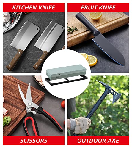Luckut Sharpening Stone Whetstone Set Kitchen Knife Sharpener Stone Wet Stones For Sharping Knives Kit With Non-Slip Rubber Base (400/1000) #TOP5