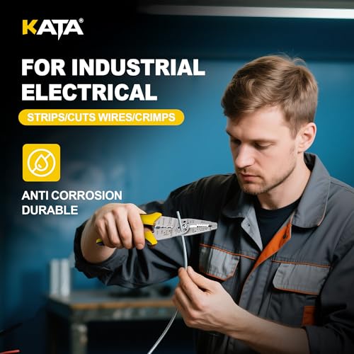 image for KATA Wire Stripper Tool for Electricians - Professional 8 Inch Wire St