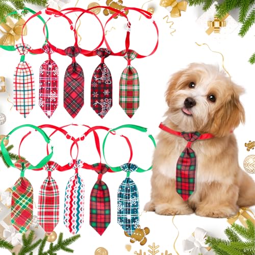 10 Corbatas Navideñas para Perros Pequeños y Medianos miniatura 4
