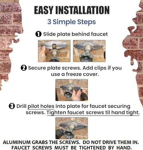 Miniatura 4 de The Hose Bib Buddy - Placa de montaje de espita más fina  Kit de sujeción de babero de manguera  Reparación de grifos para exteriores  Registrado