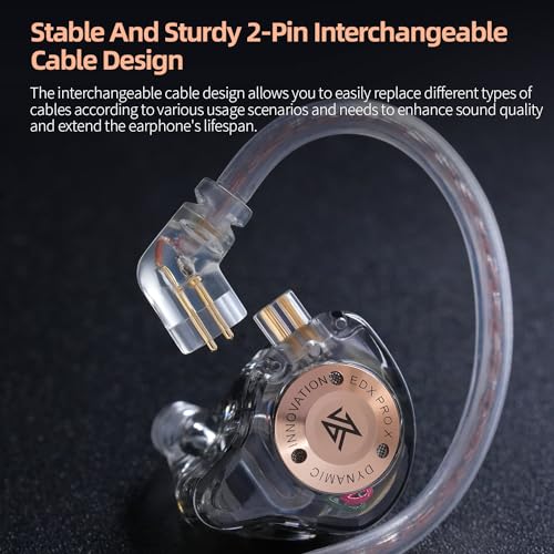 KZ EDX Pro X Écouteurs intra-auriculaires HiFi IEM, moniteur de basses profondes avec câble amovible, pour chanteurs DJ audiophiles - Les Beatles, Paul McCartney, John Lennon, RIngo Starr, George Harrison KZ EDX Pro X Écouteurs intra-auriculaires HiFi IEM, moniteur de basses profondes avec câble amovible, pour chanteurs DJ audiophiles – Image 6