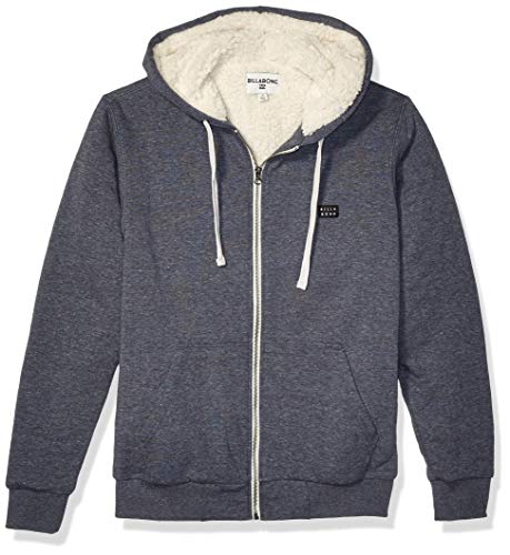 Billabong Men's All Day Sherpa Zip Sweatshirt, Navy, S