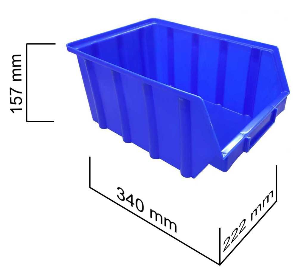 Scatola Plastica Industriale | 46 Litri | 60x40x23 Cm | Blu | Impilabile E Resistente - Foto 9