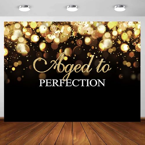 Sensfun Aged to Perfection Birthday Backdrop Party Decorations Sign Banner by sensfun - Used condition - US$10.29