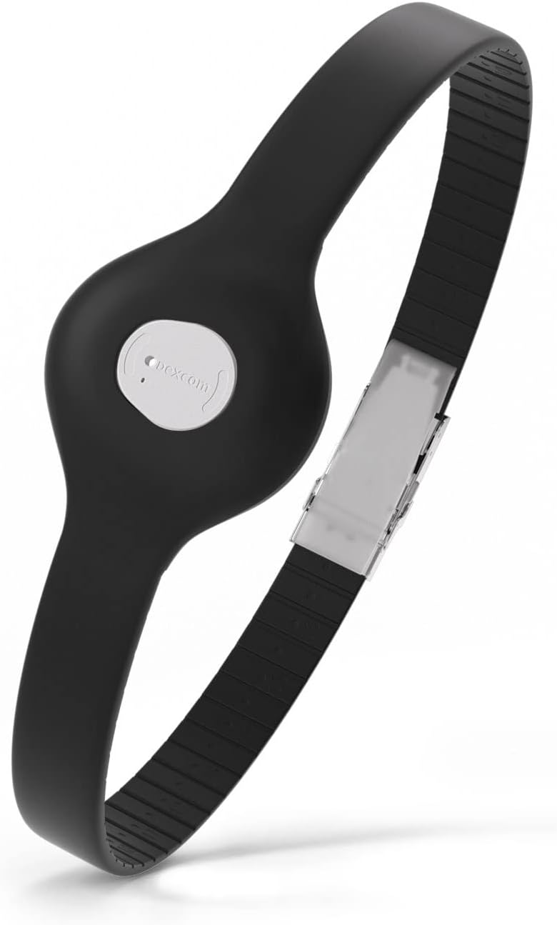 Sensor Cover Armband for Dexcom G7 | Adjustable, Trim-to-Fit CGM Holder | Adhesive-Free, Hypoallergenic Silicone | Secure, Comfortable Fit for Active Daily Wear & All Arm Sizes- Black