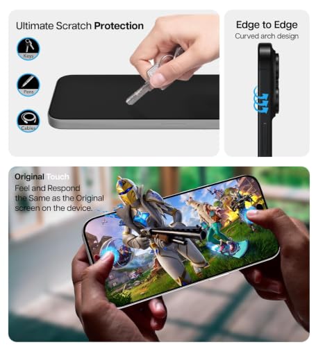 Image of KAPAVER GT EasyDo Matte Tempered Glass Screen Protector for iPhone 16 Pro with Applicator (1Pack)
