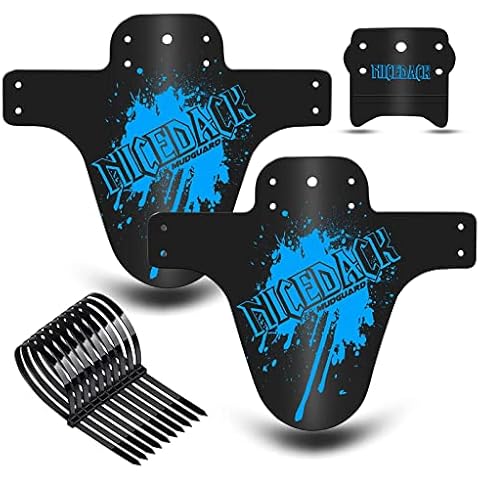 NICEDACK Bike Fender, Adjustable MTB Mud Guard, Front and Rear Compatible Mudguards, Fits 650B 20" 26" 27.5" 29 inch Fat Tire Bikes and All Disc Brake Bicycles (Matte Surface,Blue) Cover