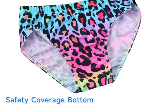 Image of Girls Tankini Swimsuit UPF50+ Ruffle 2 Piece Bathing Suit Full Coverage Kids Swimwear Ages 2-14 Years