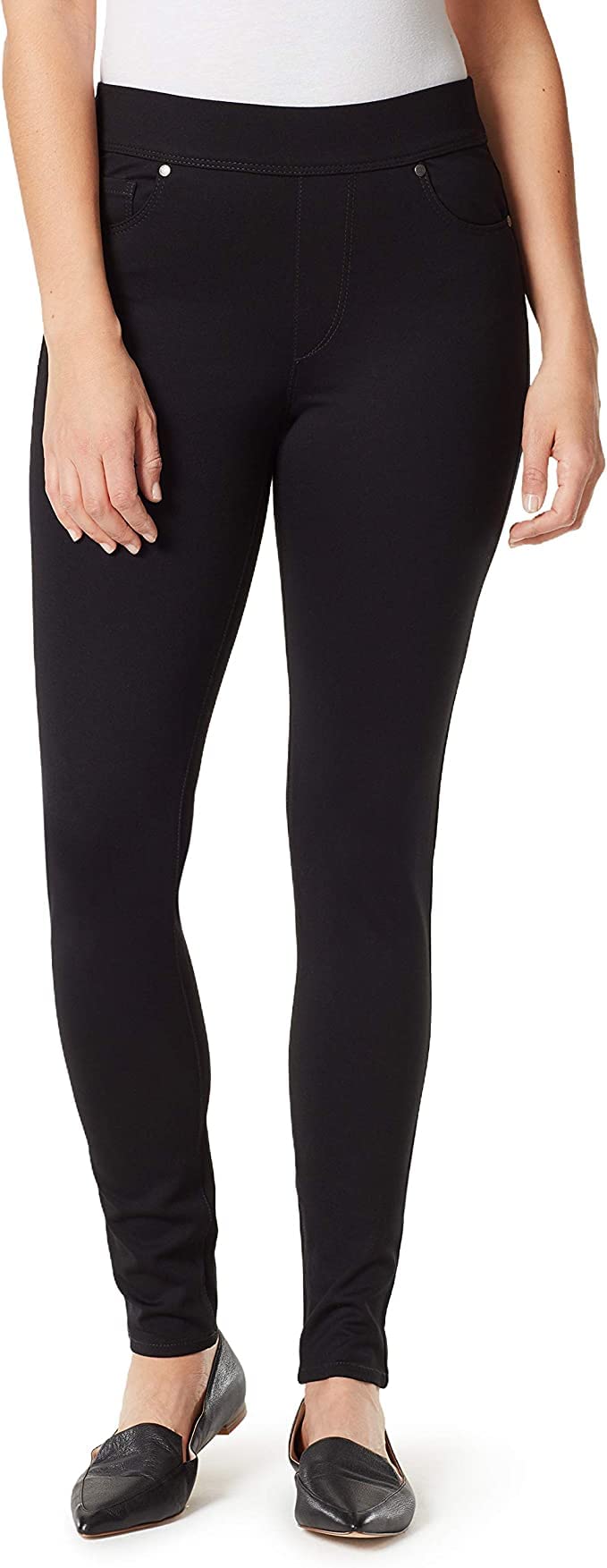 Gloria Vanderbilt Womens Avery Ponte Slim Pull On Pant