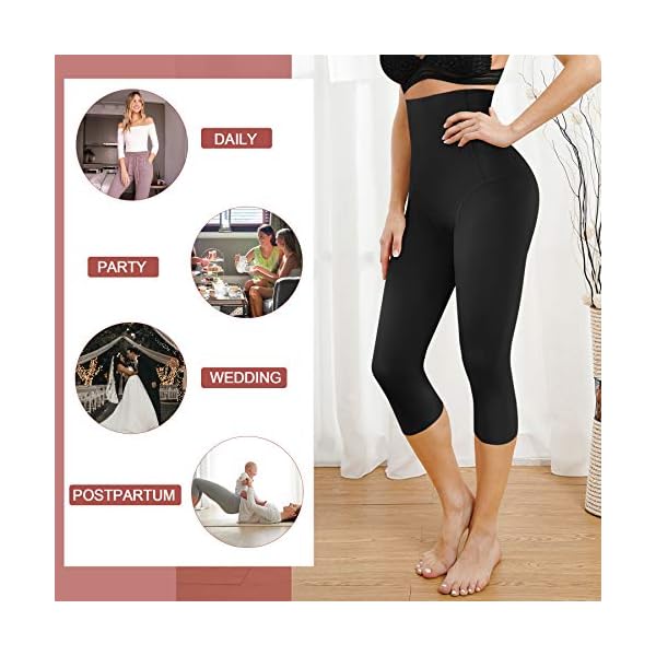 Irisnaya Women Seamless Shapewear Control Panties High Waist Trainer Tummy Butt Lifter Body Shaper Short Thighs Slimmer (XX-Large, Black)