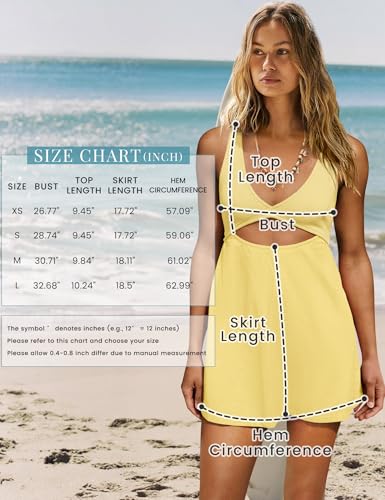 ReachMe Womens Cut Out Dresses Short Sleeveles Mini Dress Summer V Neck A Line Dresses Beach Vacation Dress2
