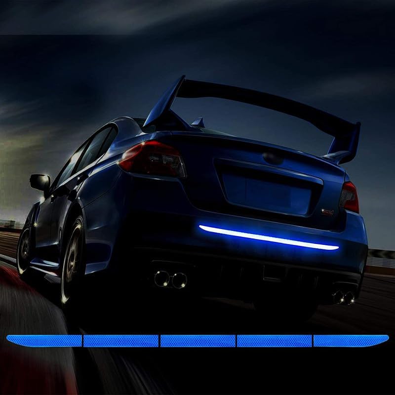 35.2'' Strong Reflective Stripe Stickers High-Intensity Night Visibility Reflective Decal Safety Warning Diamond Grade Waterproof (Blue) for Ecosport