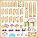 Unicorn Wooden Train Set for Toddler Girls Ages 2-4 Magical Fairy 38 Pcs Toddler Girl Toys with Railway Track Fantasy Toys for Girls 3-5 Year Old Kids