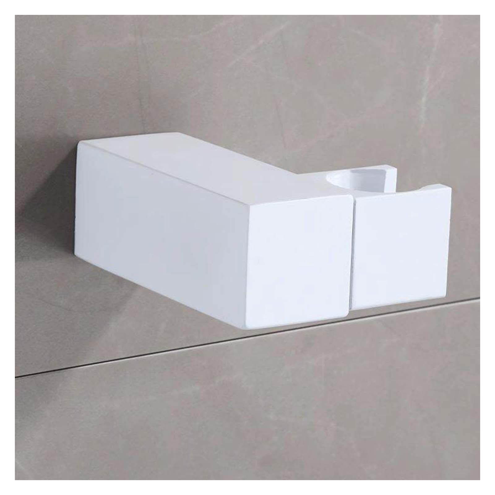 Soporte Ducha Pared Blanco Soporte Alcachofa Ducha Latón Soporte Ducha Rotación de 360° Soporte de Ducha Instalación de Perforación Soporte para Ducha Enchapado Soporte Cuadrado Ducha Barra