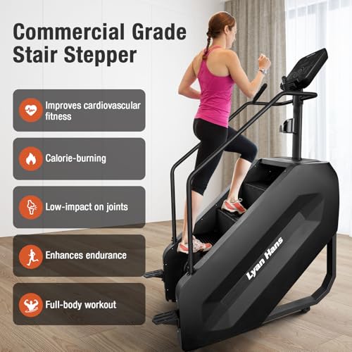 Image of Stair Stepper, Commercial Grade Stepper Machine, Stepmill for Exercise at Home, Stair Climber for Cardio and Lower Body Workouts,15 Speed Levels, 660LBS Capacity, 15-165 Steps /Minute