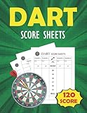 Dart Score Pad: Darts Scorekeeper, Dart Games Book, Dart Games Score Keeper, Dart Games for Adults & Kids, Dart Board Score Pad, Darts Match Score ... Scorer, Dart Player Gifts, Dart Essentials