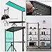 BRIGHTSHOW 4 Tier Storage Shelves Unit, Foldable Garage Shelving Metal Wire Shelf Rack, No Assembly Baker Rack Organizer Microwave Stand for Kitchen, Basement, Pantry, Laundry Room (4 tire Shelf)