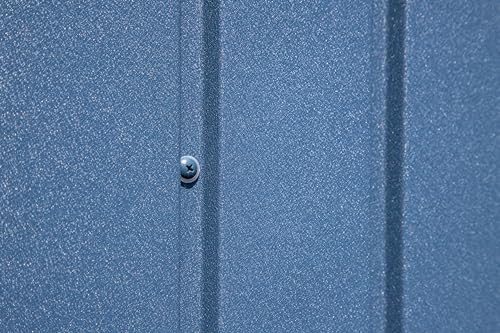 Image of Arrow Shed Elite 14' x 12' Tall Outdoor Steel Storage Shed with High Gable and Lockable Doors Storage Building, Blue Grey