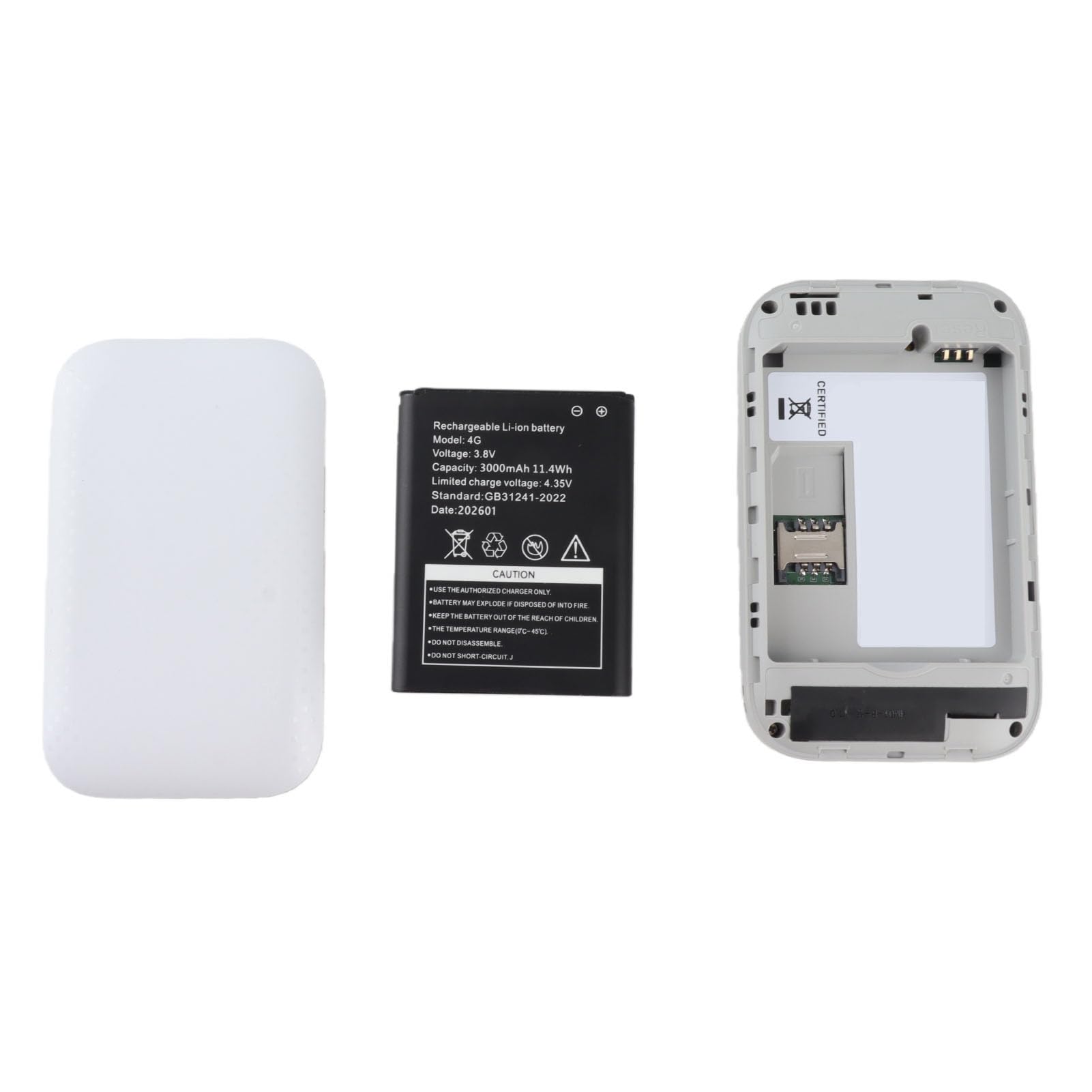 Modem WiFi 4G LTE, Alta velocità 300 Mbps schermo colore, Connessione crittografia WPA2, Portatile per viaggio fino a 10 dispositivi tablet laptop