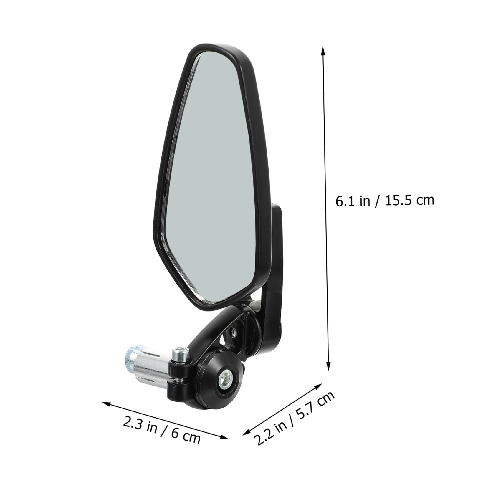iplusmile Specchietti Moto Bar End in Lega di Alluminio Neri 22mm Set di 2 per Scooter e Naked Retrovisori ad Alta Definizione per Guida Sicura