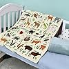Personalized Kids Zoo Animal Alphabet Baby Blanket Gifts for Boys Girls, Ultra Soft Cozy Custom Zoo Animals Throw Blankets, Lightweight Flannel Fleece Warm Plush Throw Decor 30"x40" for Baby #2