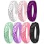 G:7 Packs Black, Coral, Whtie, Pink, Purple, Light Mint Green, Plum Purple